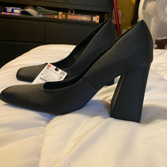 ZARA SHOES NEW WITH TAGS SQUARE HEEL - Picture 11 of 12